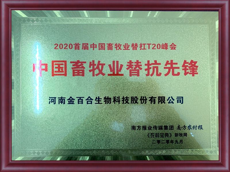 2020首届中国畜牧业替抗T20峰会中国畜牧业替抗先锋