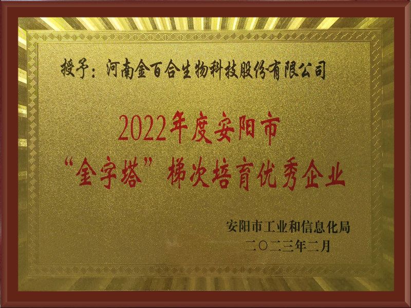 2022年度安阳市“金字塔”梯次培育企业